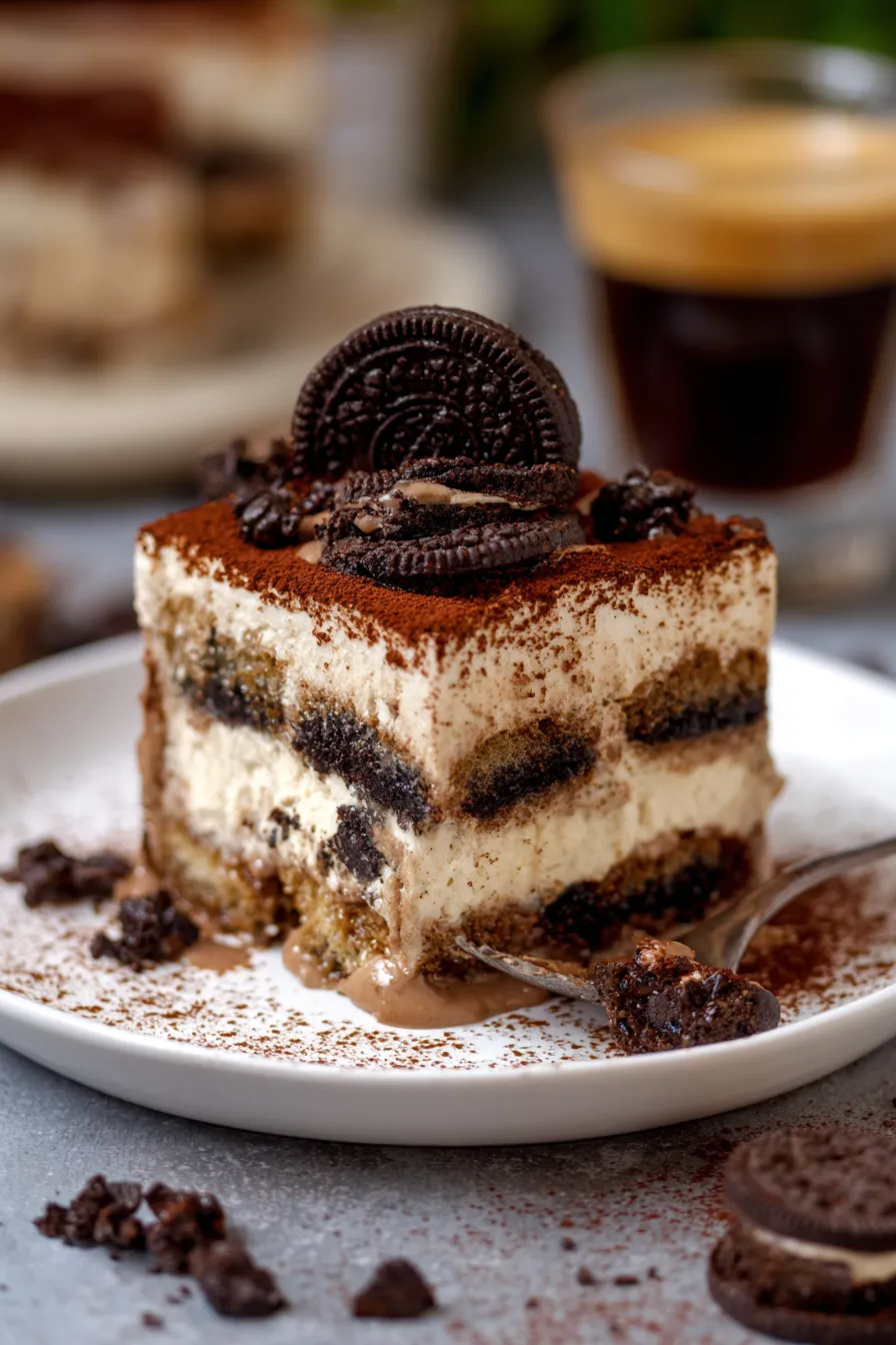 Oreo Cookie Tiramisu-ingredients-flatlay
