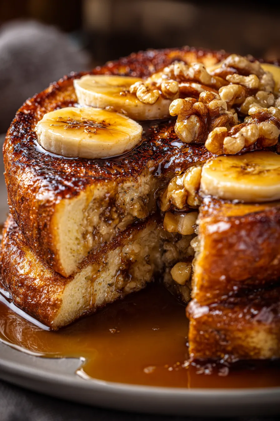 Overhead view of French Toast plating