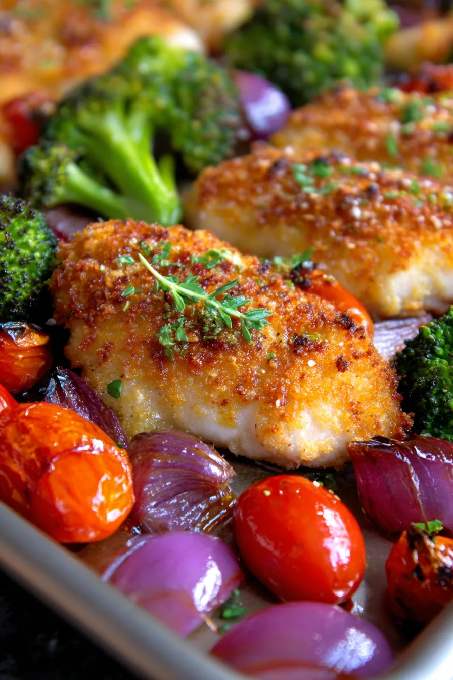 Parmesan Crusted Chicken Sheet Pan Dinner-ingredients-prep