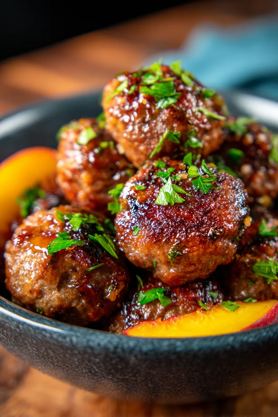 Peach BBQ Glaze-sauce-bowl