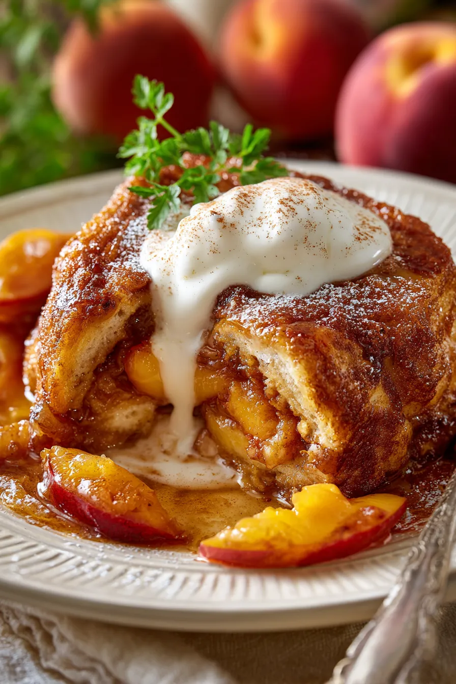 Peaches and cream topping texture