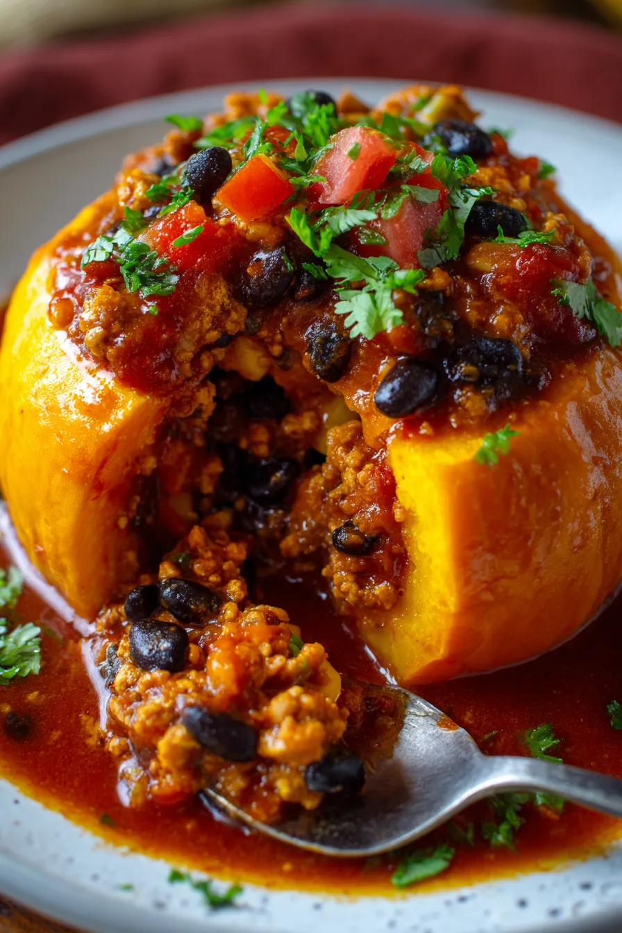 Pumpkin Turkey Chili bowl