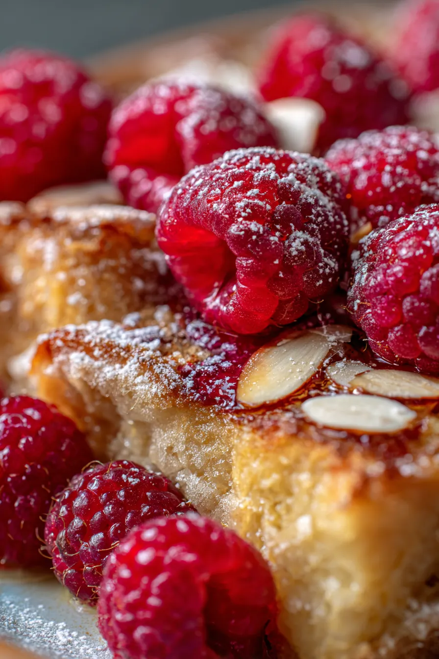 Raspberry Almond French Toast-texture-closeup