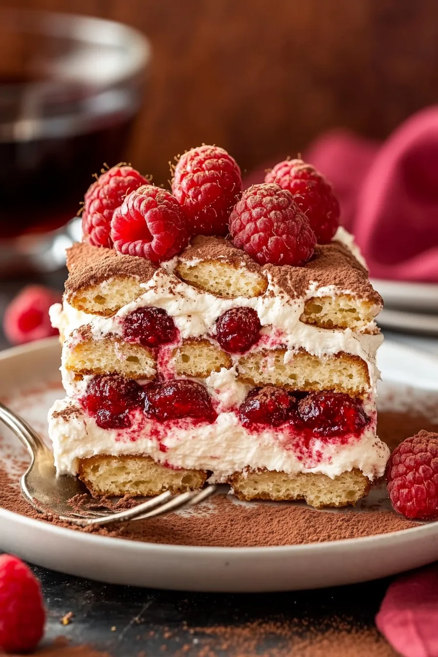Raspberry Tiramisu with Vanilla Cream-berries-fresh