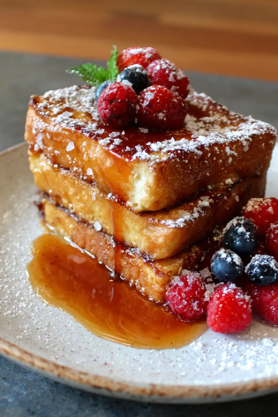 Salted Caramel French Toast-texture-fluffy-plate