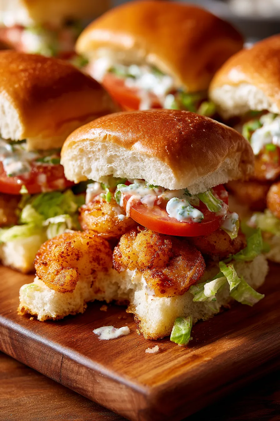 Shrimp frying closeup