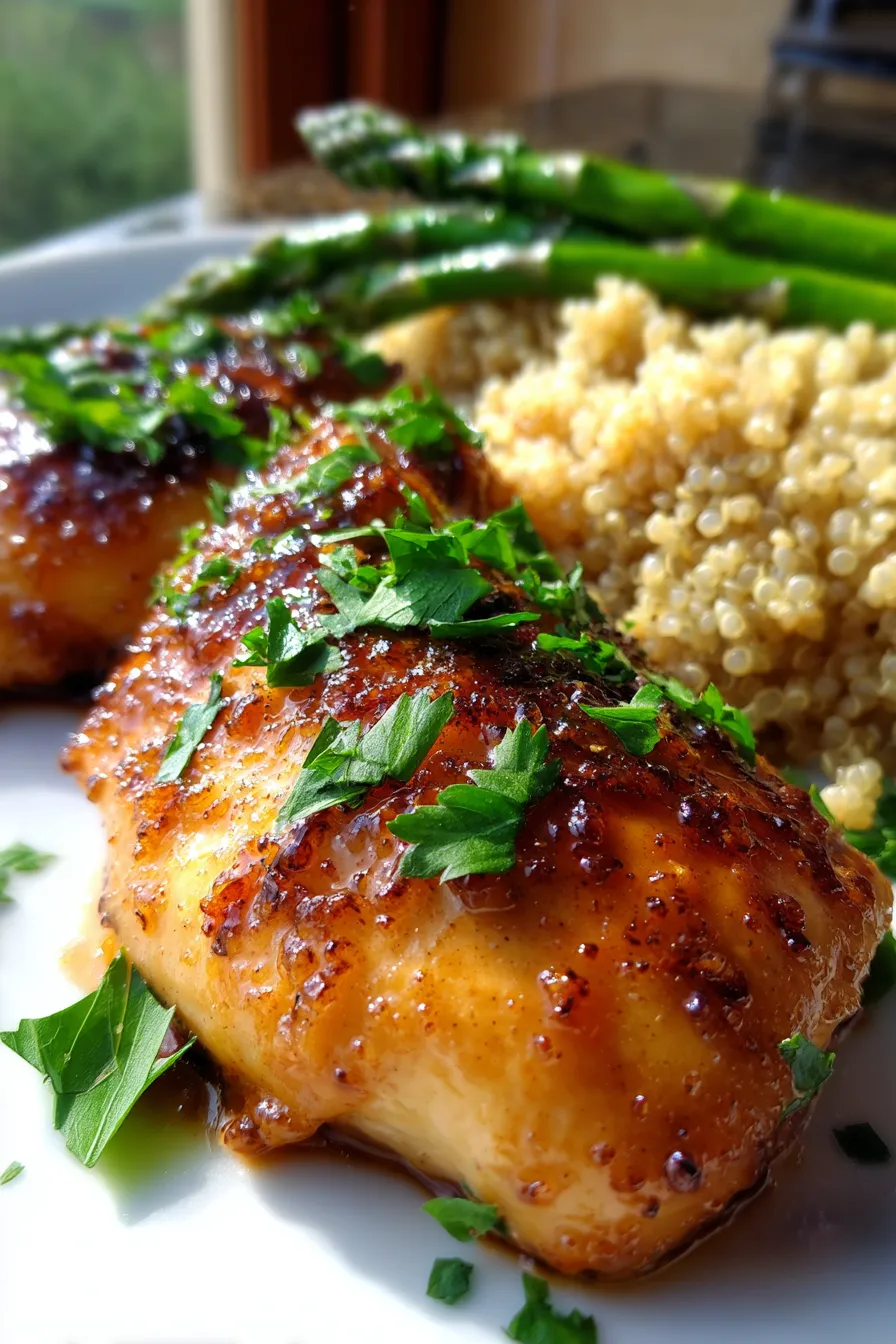 simple chicken dinner plating