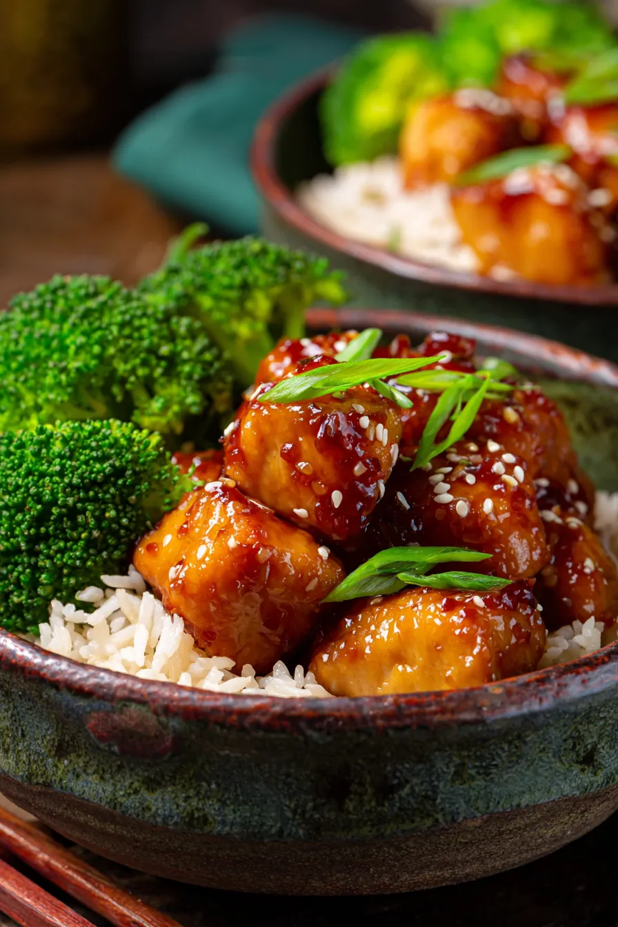 Slow Cooker Honey Garlic Chicken-sauce-closeup