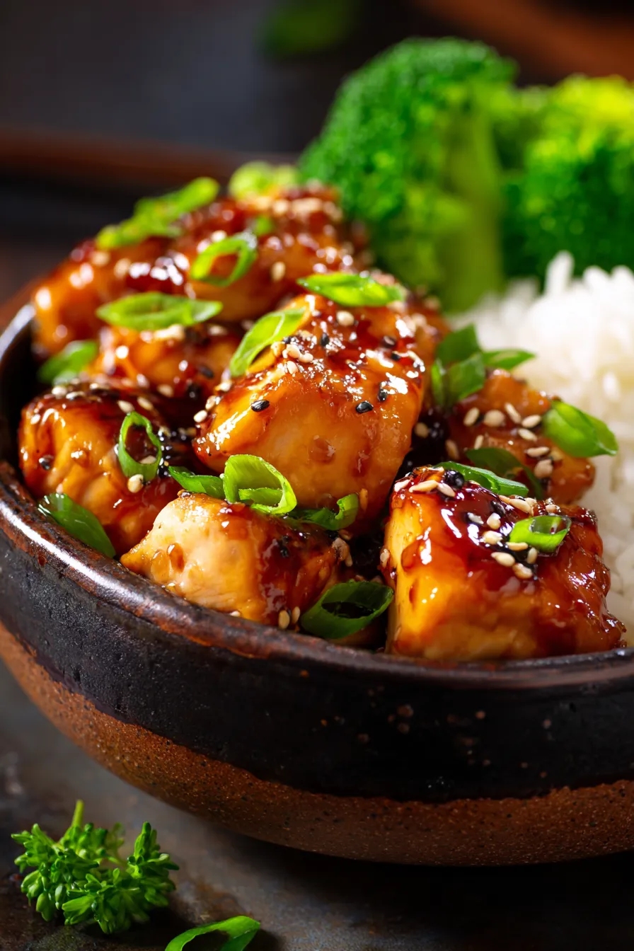 Slow Cooker Honey Garlic Chicken-serving-suggestion