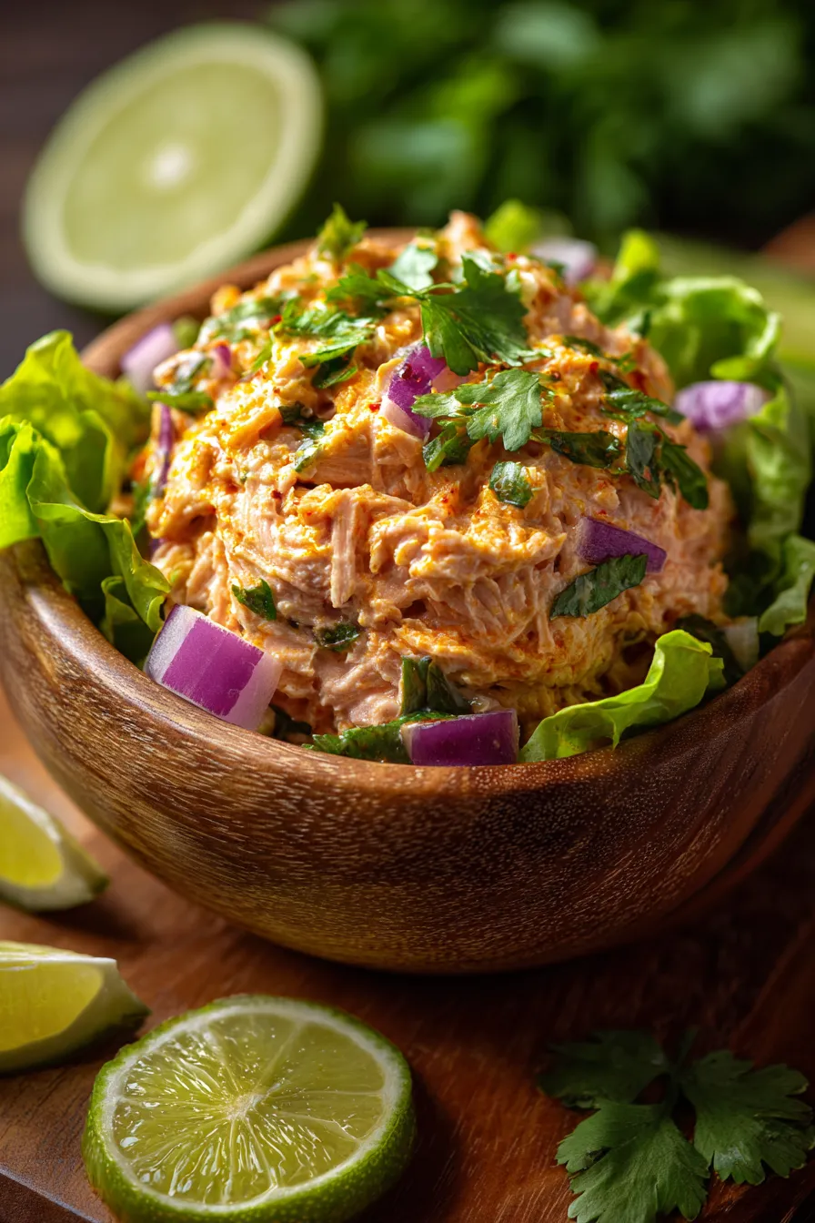 Spicy Sriracha Tuna Salad sandwich close up