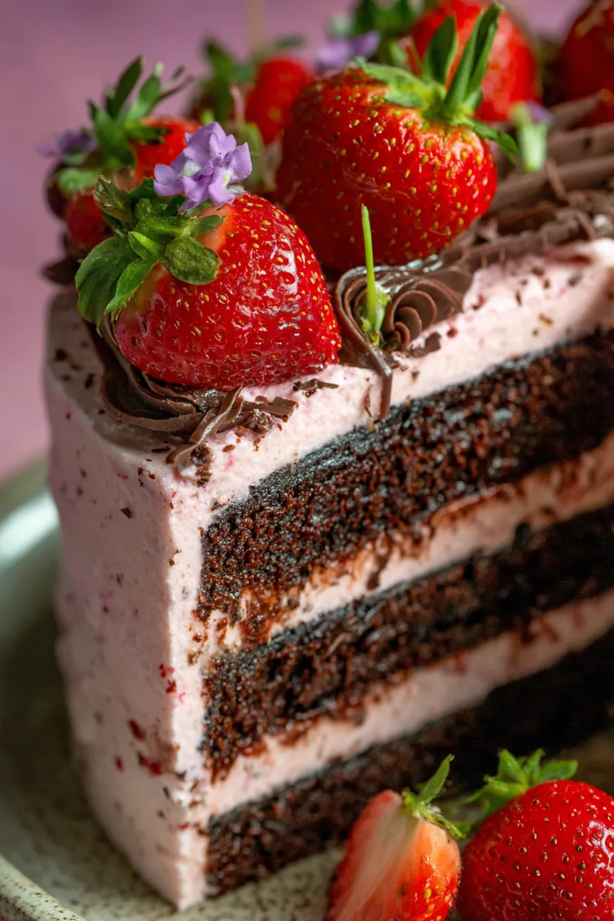 Decadent Strawberry Chocolate Layer Cake Recipe | Easy & Moist ...