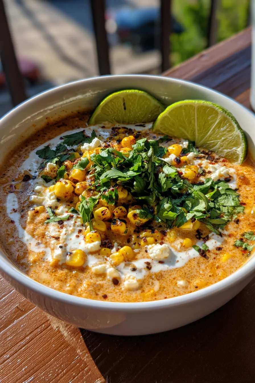 Street Corn Chili (Elote Style)-bowl-garnish