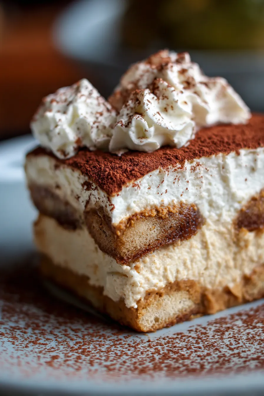 Tiramisu pumpkin spices close-up