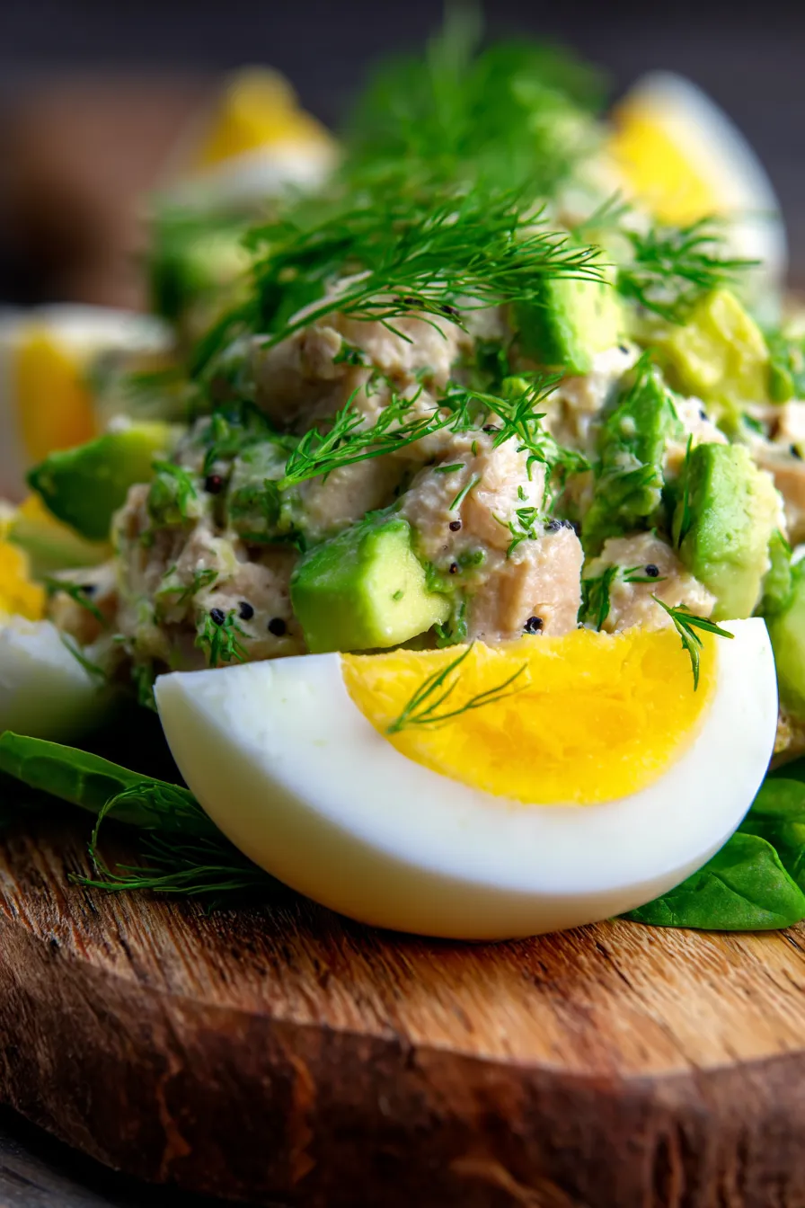 Tuna Salad with Avocado & Egg-sandwich-filling