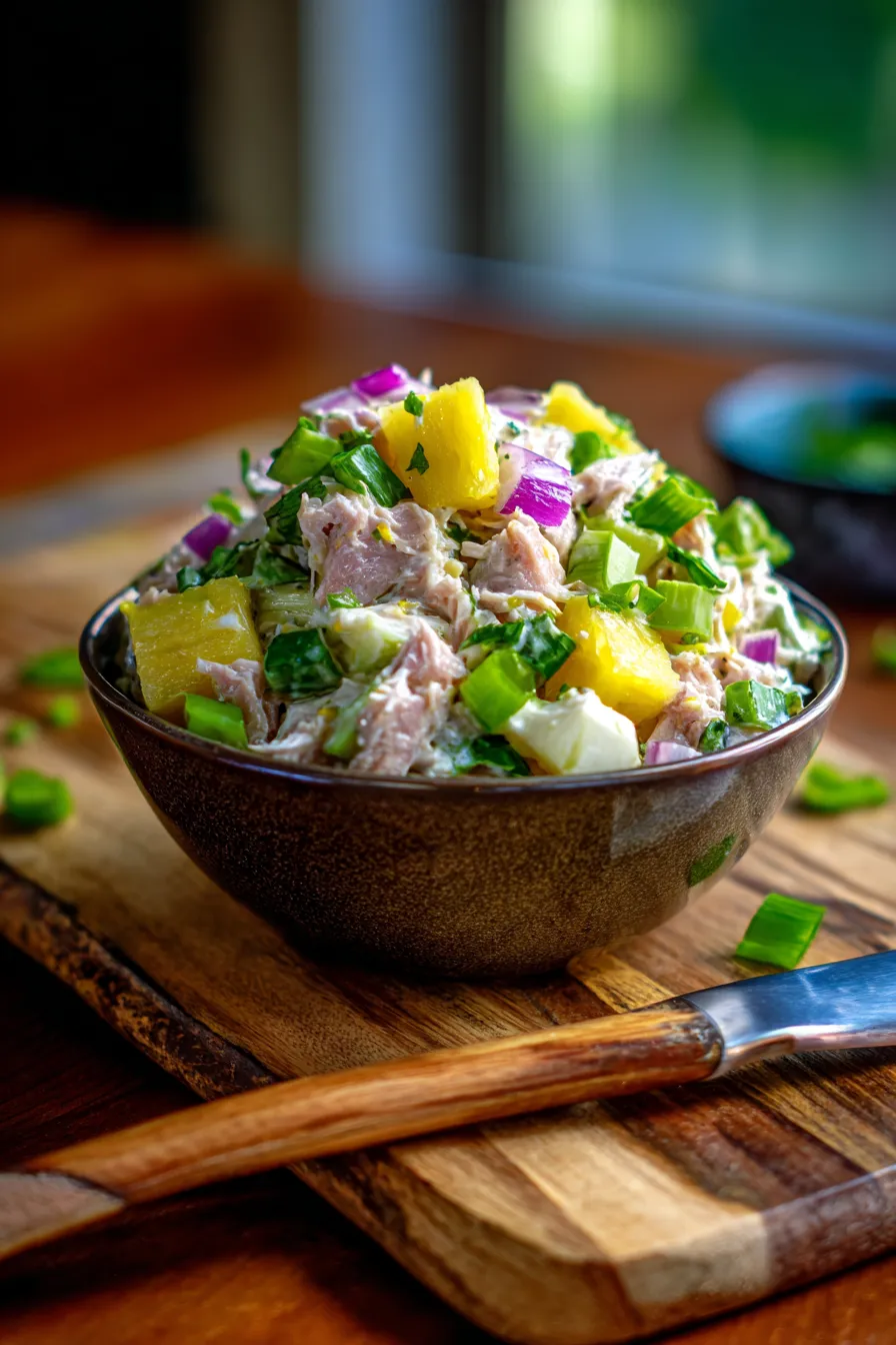 Tuna Salad with Pineapple & Coconut Hint-sandwich-platter