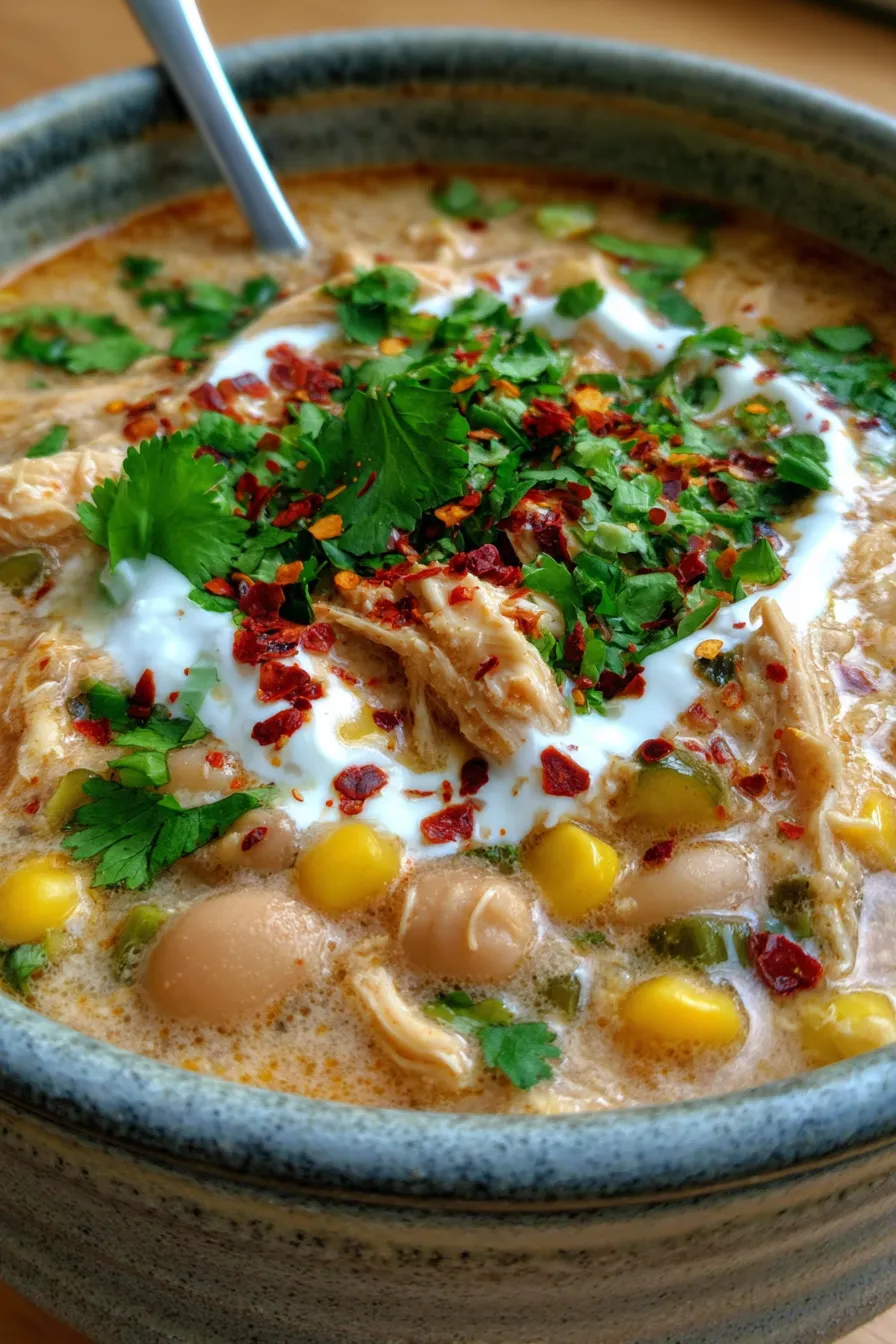white chicken chili ingredients prep
