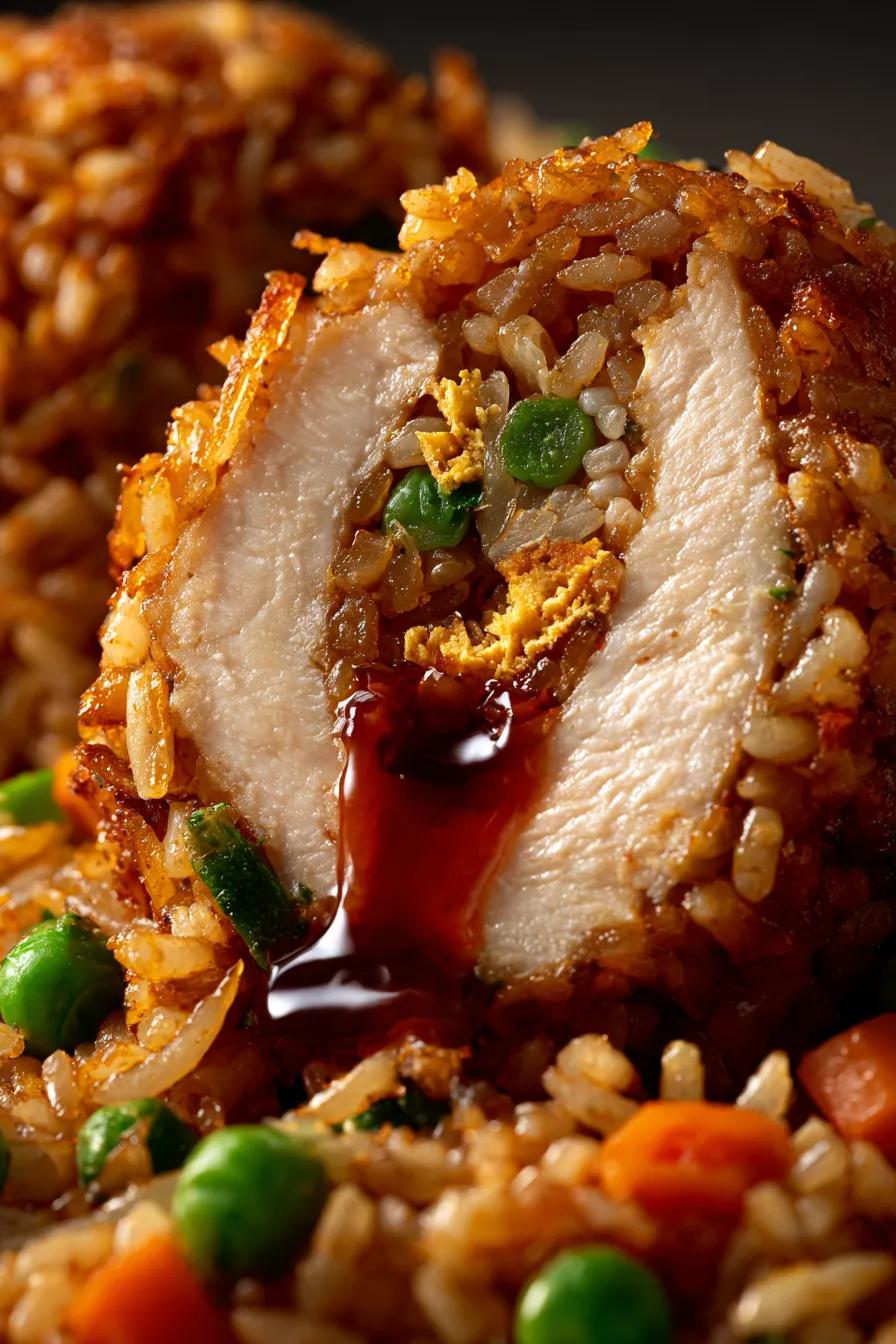 Wok cooking chicken rice