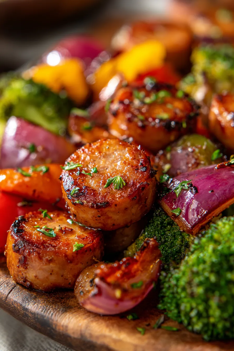 Air Fryer Chicken Sausage and Veggies-ingredients-prep