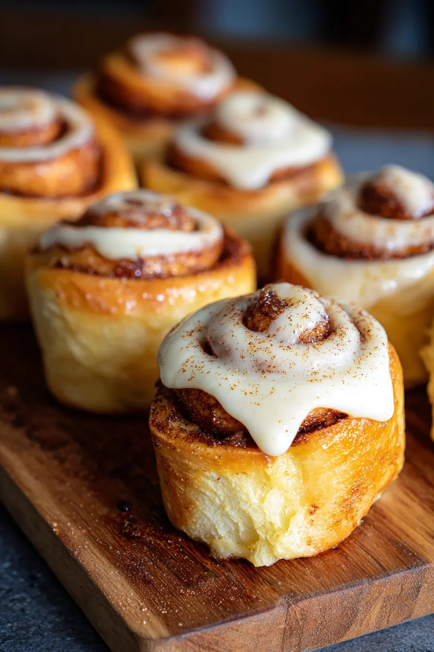 Bakery-Style Homemade Cinnamon Rolls-stack-side view