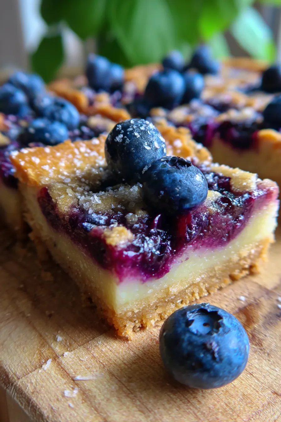 Blueberry Cream Cheese Dessert Bars-crumble-texture-closeup