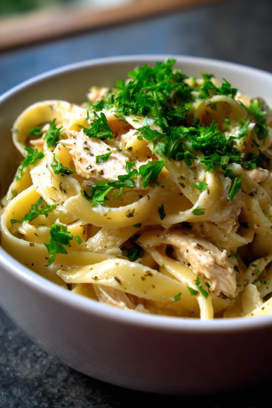 bowl of chicken and egg noodles