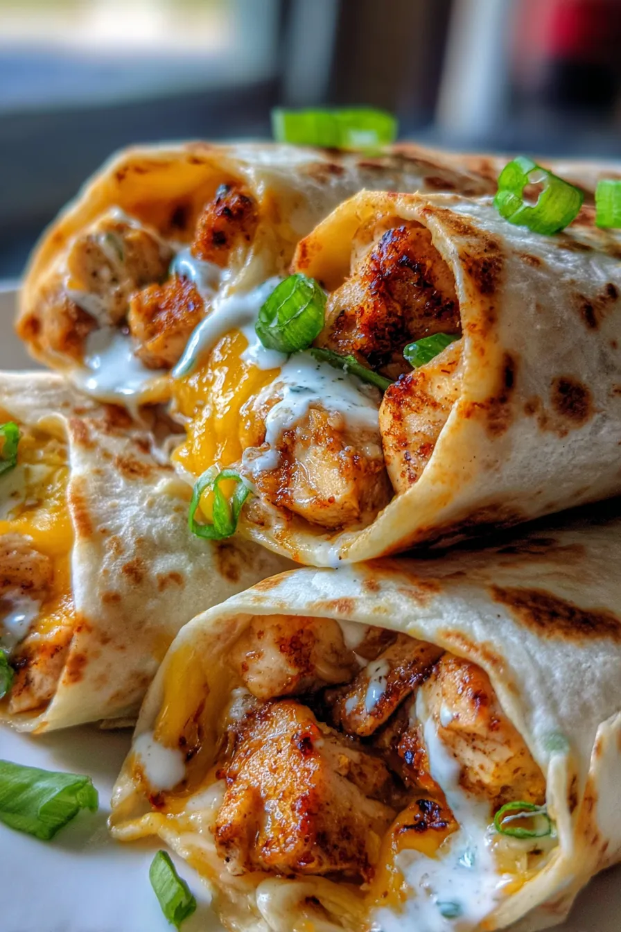 Cheesy Garlic Chicken Wraps-ingredients-prep-flatlay