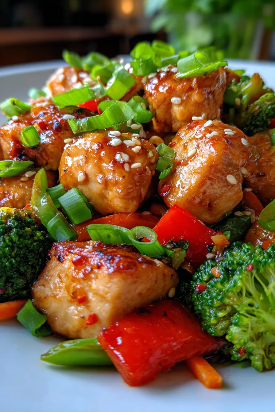 Chicken and Vegetable Stir Fry-ingredients-prep