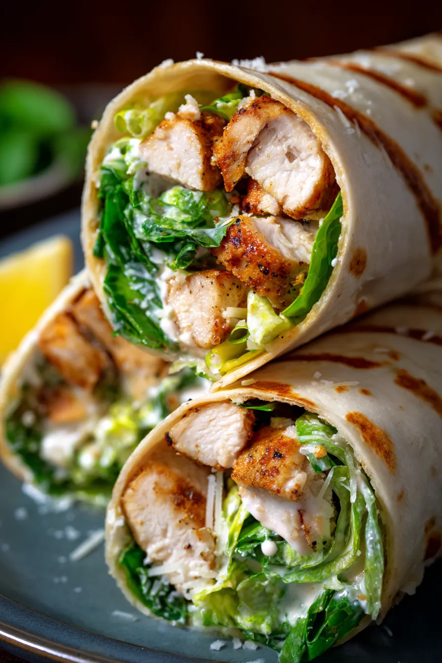 Chicken Caesar Wraps-ingredients-prepped