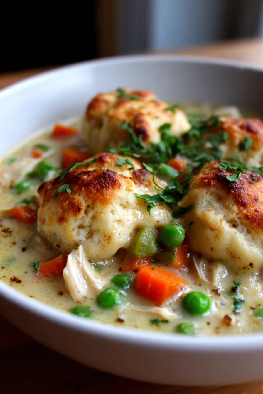 Chicken Dumpling Soup-closeup-texture-dumplings