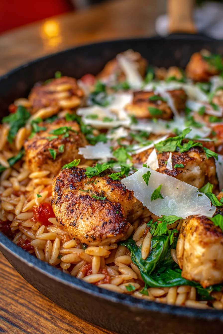 Chicken Orzo Skillet-creamy-texture