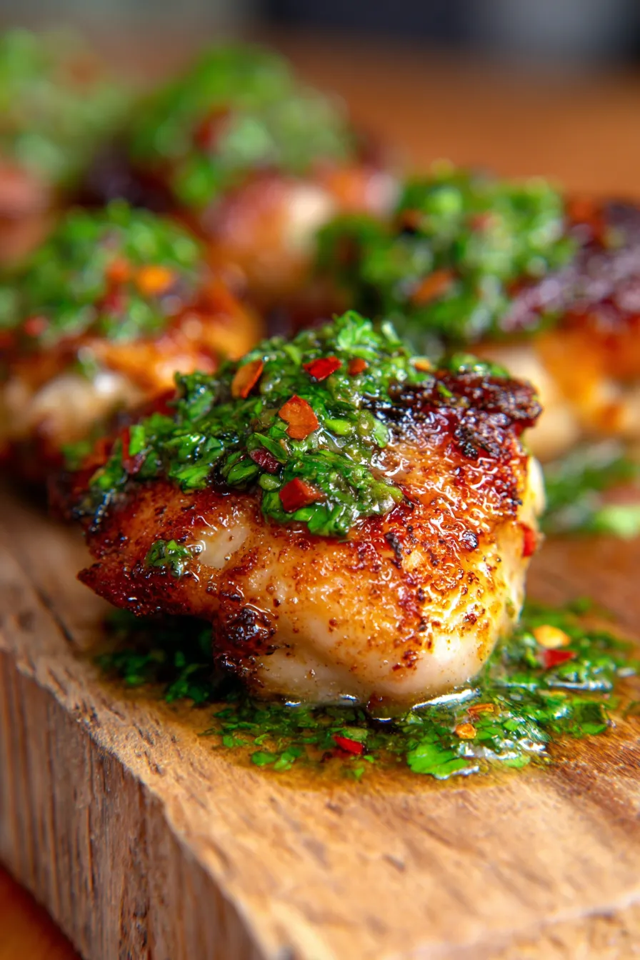 Chimichurri Chicken Thighs (Juicy & Easy Dinner Recipe)-dinner-table