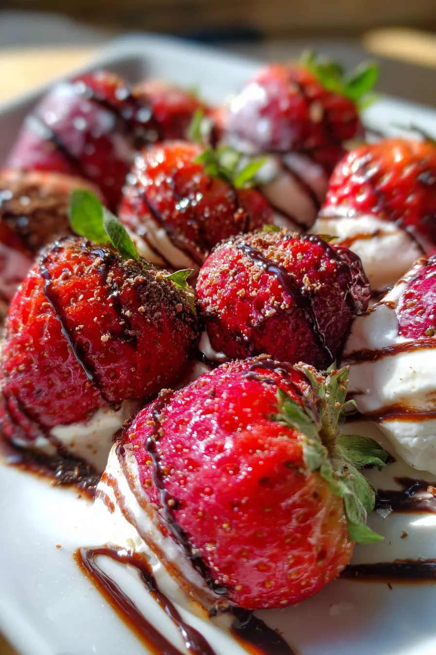Chocolate Strawberry Yogurt Clusters-closeup-texture