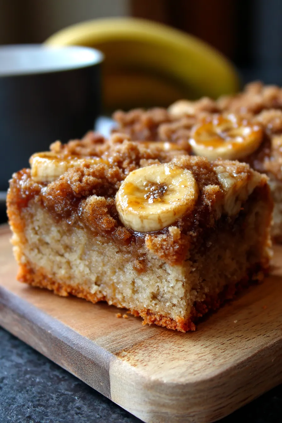 Coffee Cake with streusel topping close-up