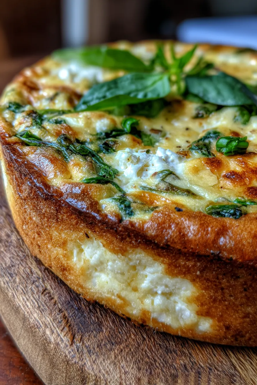Cottage Cheese and Spinach Crustless Quiche-ingredients-pre-bake-flat lay