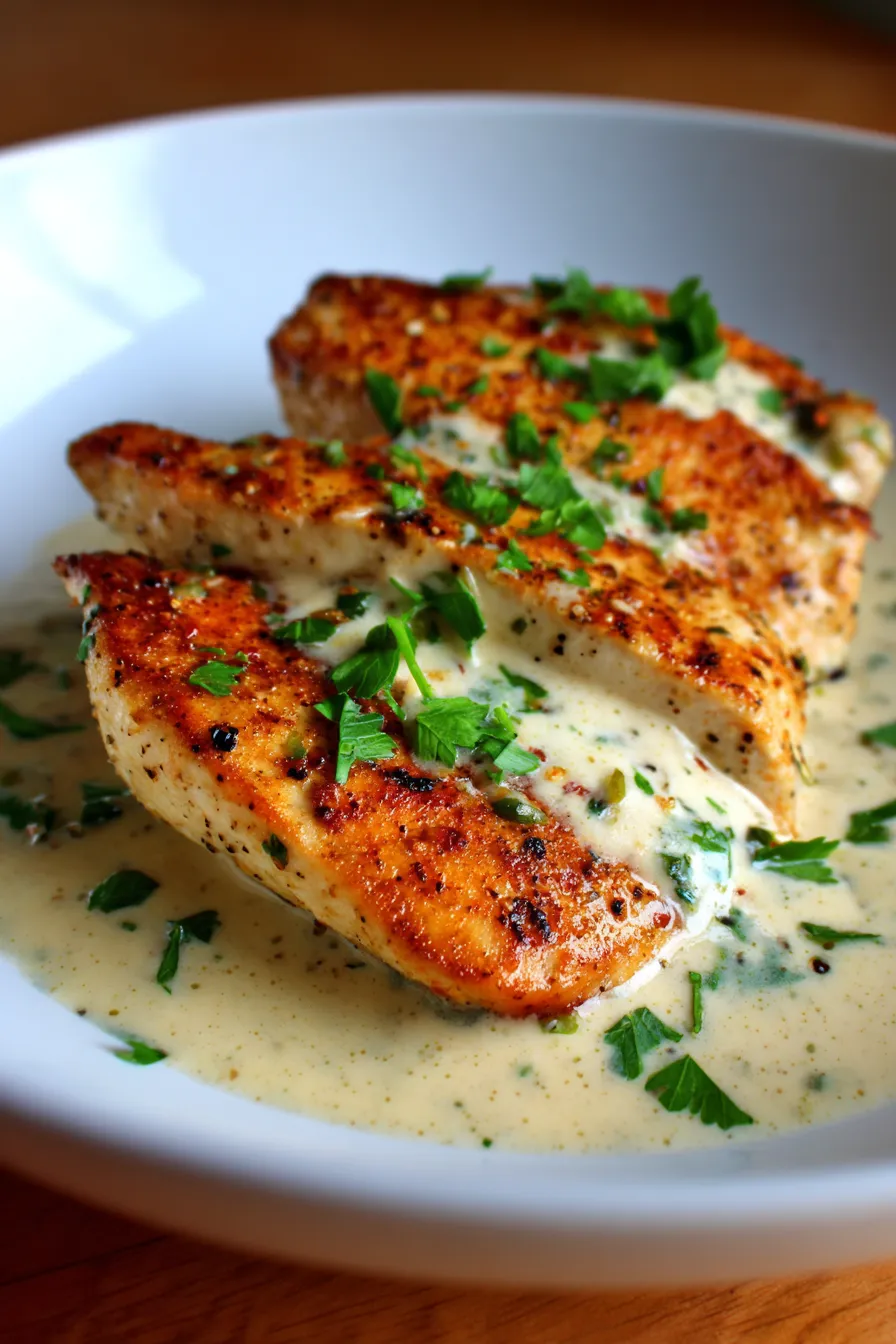 Creamy Garlic Chicken-texture-closeup-parmesan