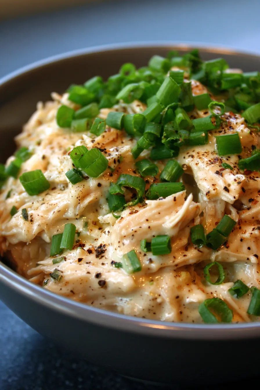 Creamy Ranch Chicken Crockpot Recipe for Easy Dinners-finished dish-wide shot