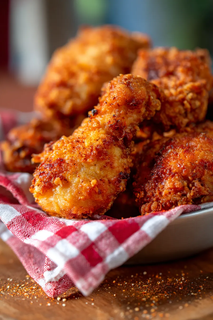 Crispy Chicken Fried Chicken Recipe-battered-prep-closeup