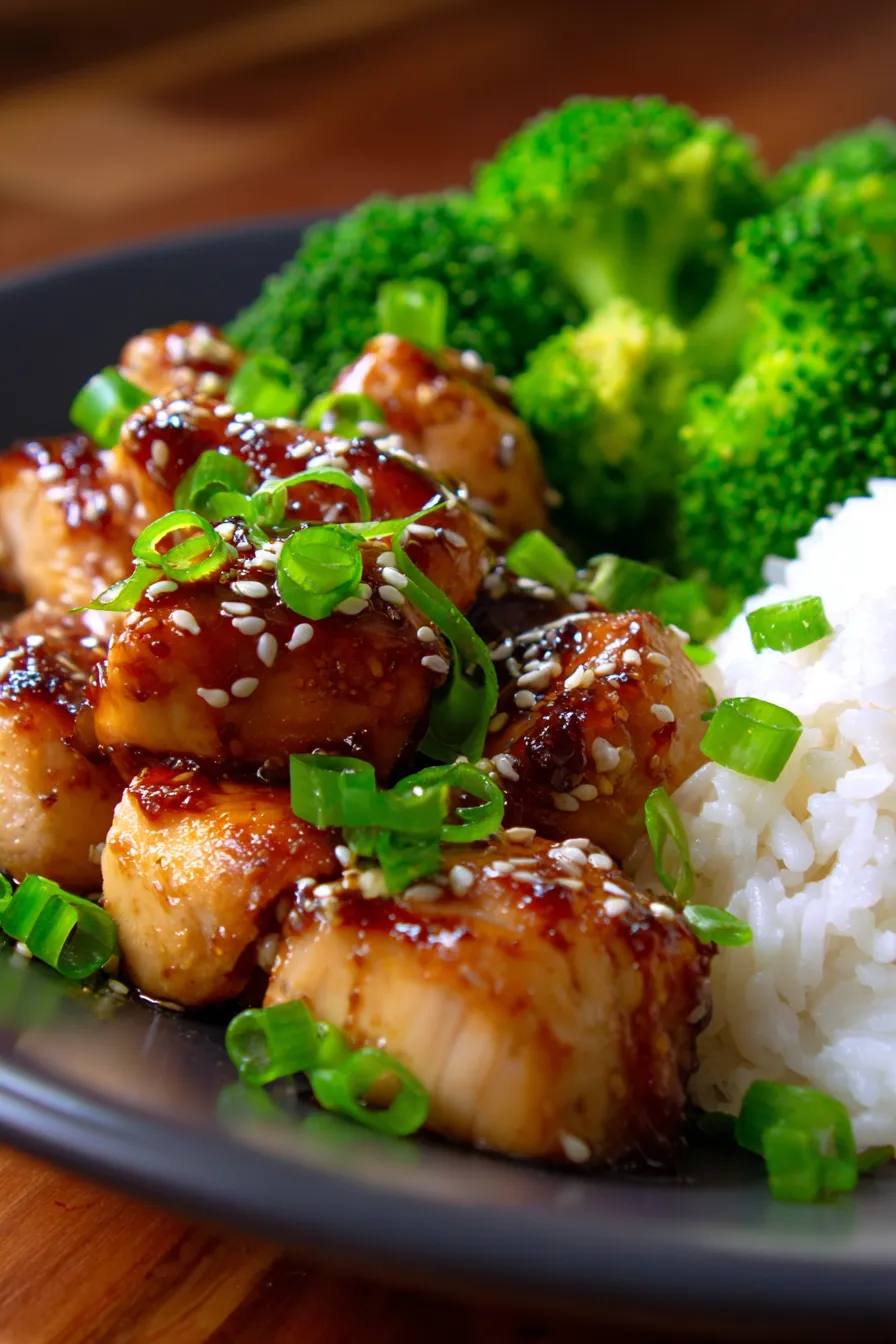 Dump-and-Go Crockpot Teriyaki Chicken-serving-suggestion