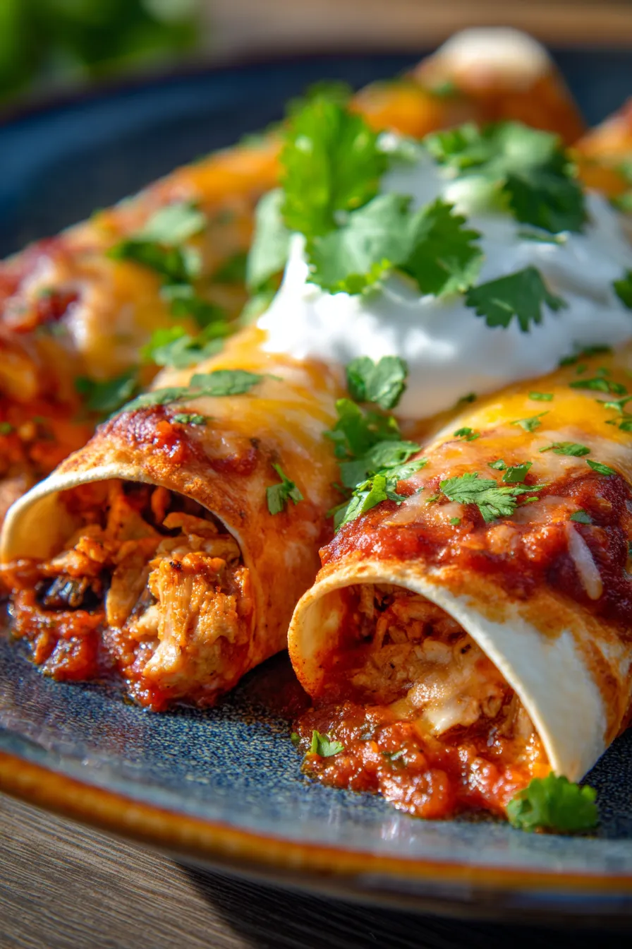 Easy Chicken Enchiladas for a Simple Family Dinner-golden-cheese-texture