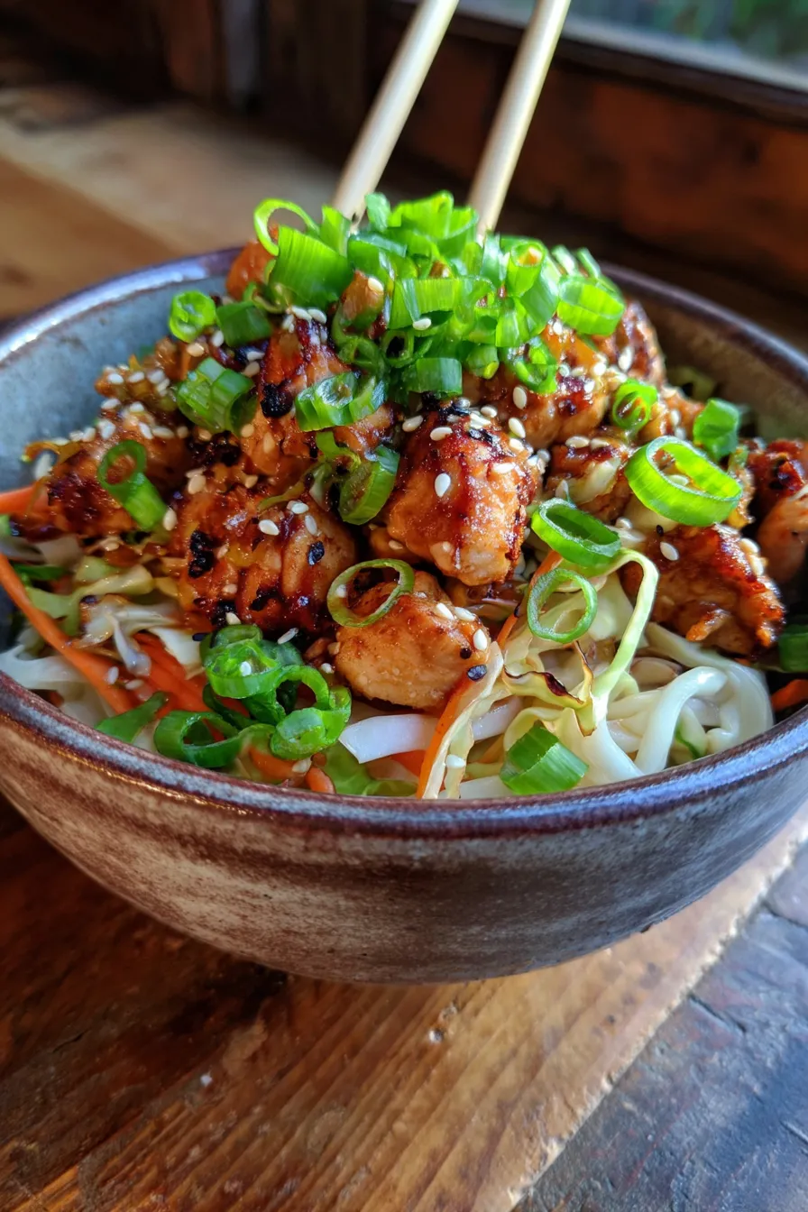 Egg Roll Bowls-ingredients-prepped-kitchen counter