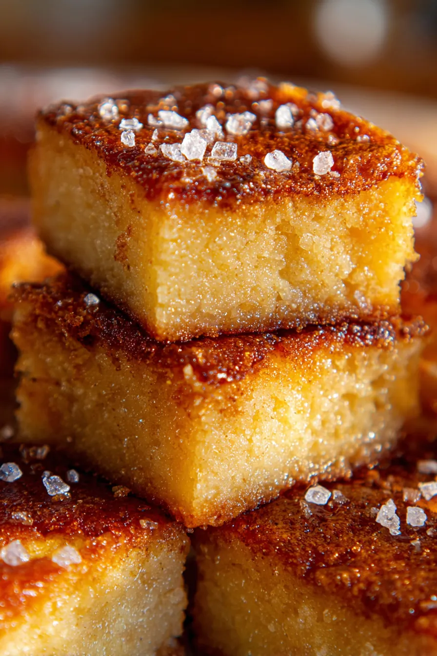 French Butter Cake (Rich &amp; Moist) - ingredients - flat lay