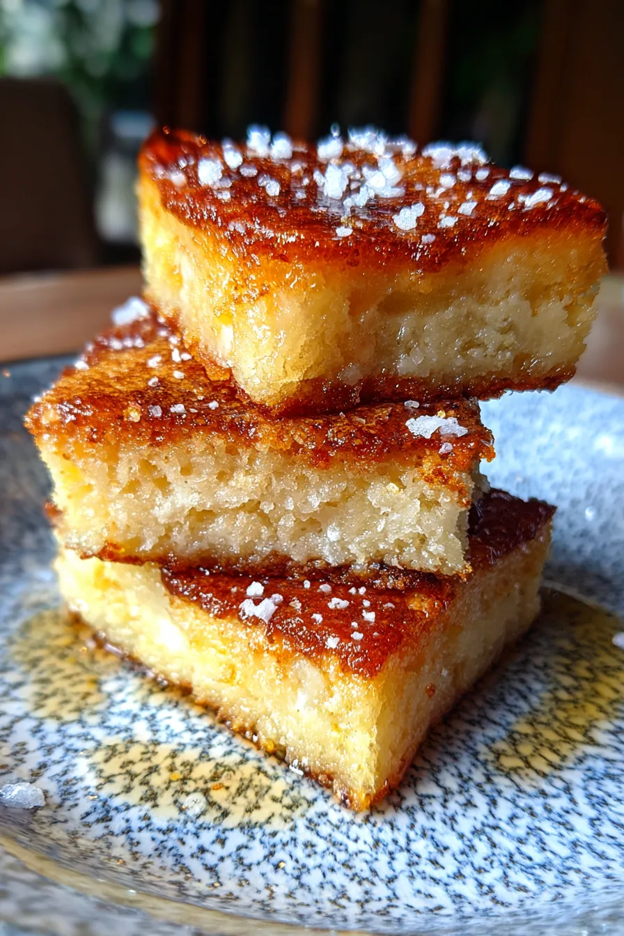 French Butter Cake (Rich &amp; Moist) - sliced - serving suggestion