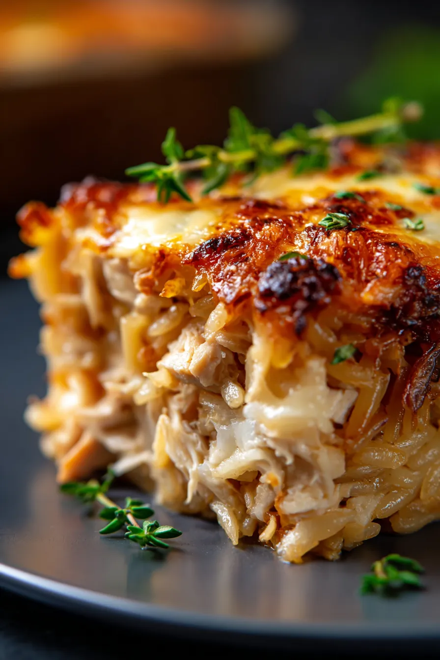 French Onion Chicken Orzo Casserole Bake-ingredients-mise-en-place