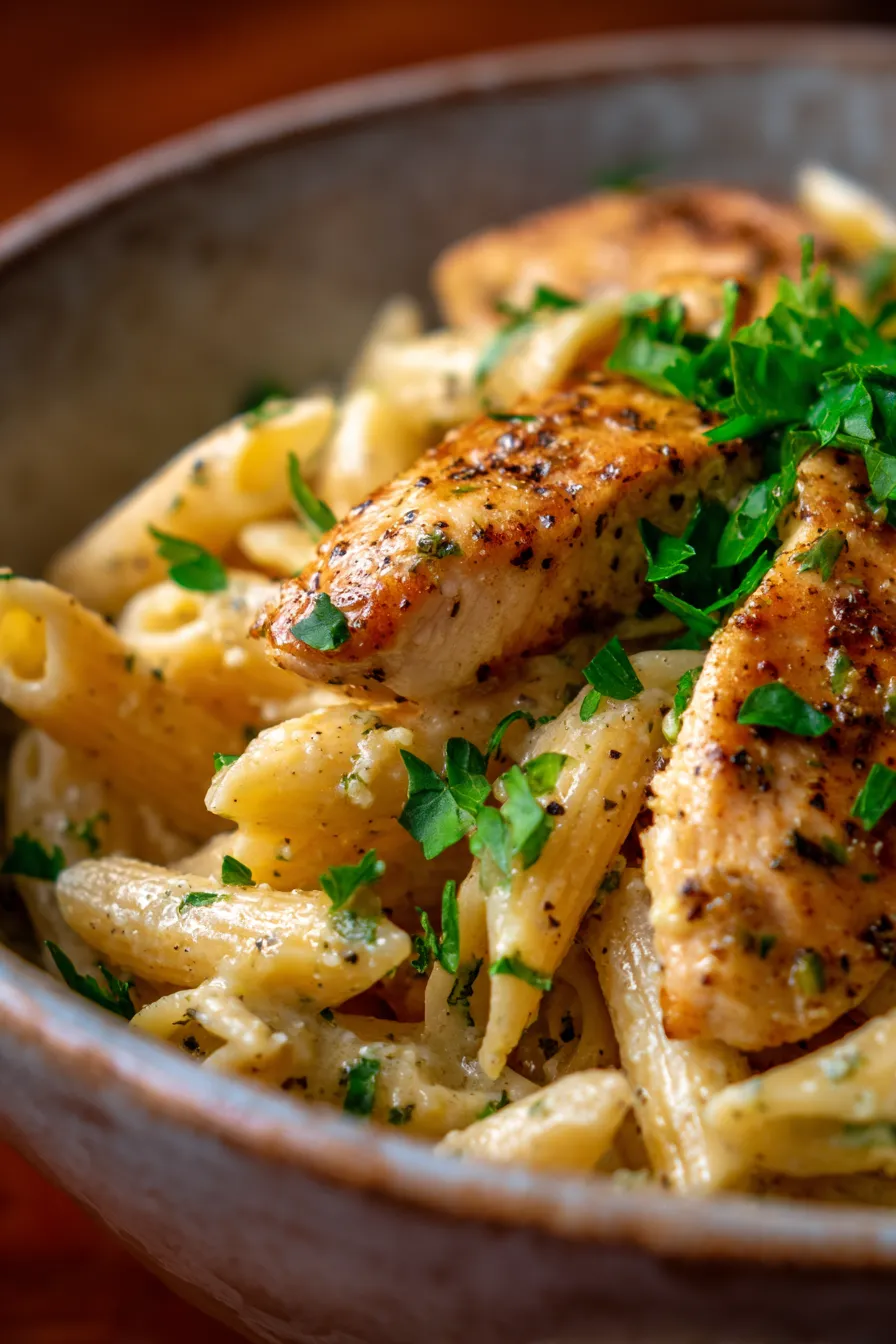 Garlic Parmesan Chicken Pasta – ingredients fresh