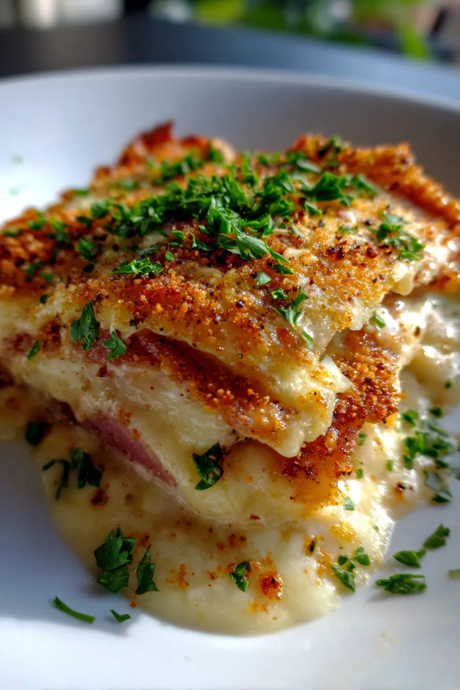 golden bubbly casserole dish