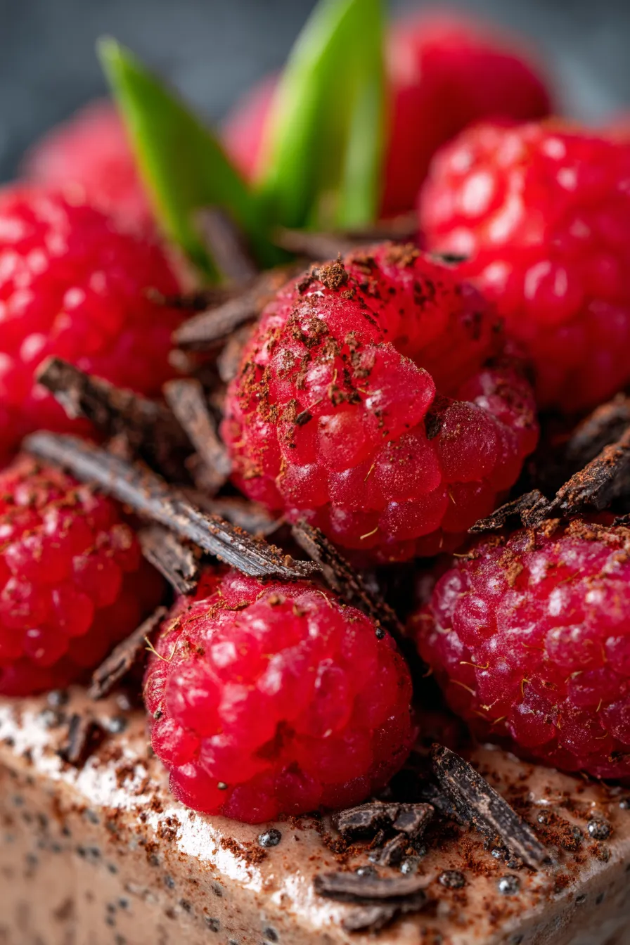 Healthy Chocolate Pudding-berries-garnish