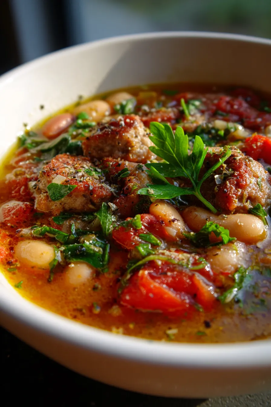 Hearty Sausage Soup for Cozy Family Dinners-texture-closeup