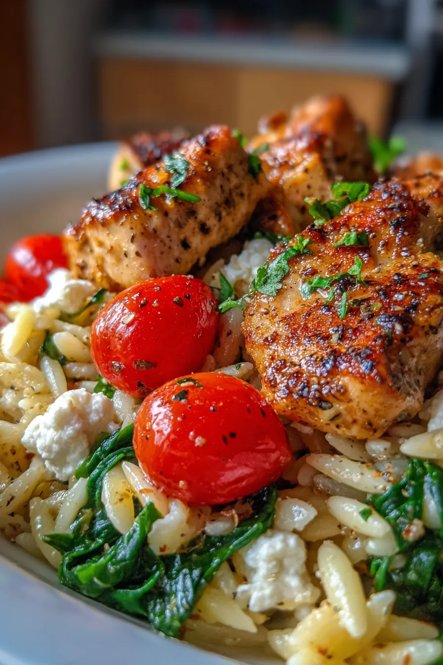 High-Protein Chicken Orzo Skillet-ingredients-fresh