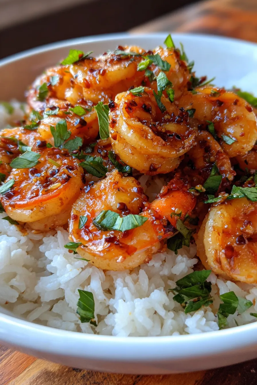 High-Protein Honey Garlic Shrimp in 30 Minutes-sauce-closeup