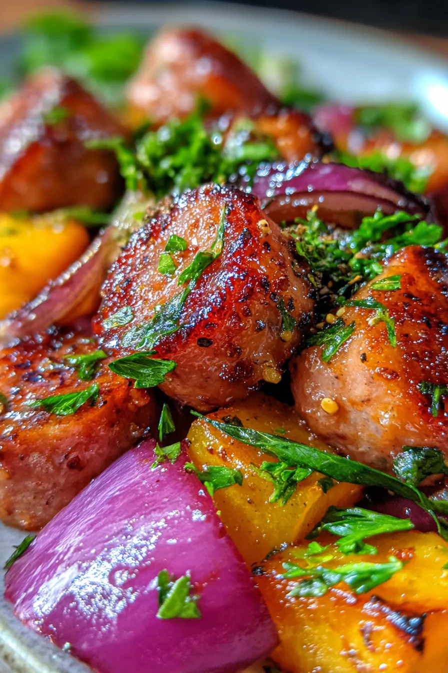 Honey Garlic Sausage with Sweet Potatoes (One-Pan Dinner)-serving-suggestion